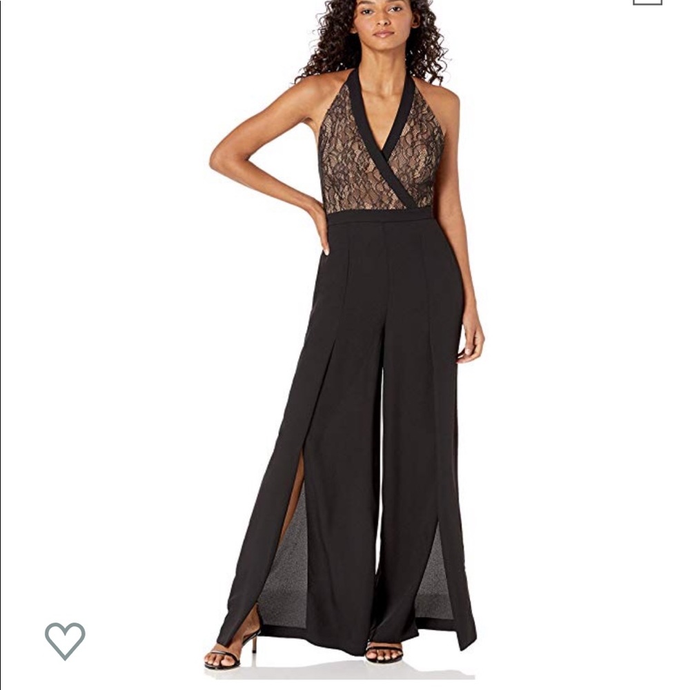 BCBGMAXAZRIA
Women's Faux Wrap Halter Jumpsuit